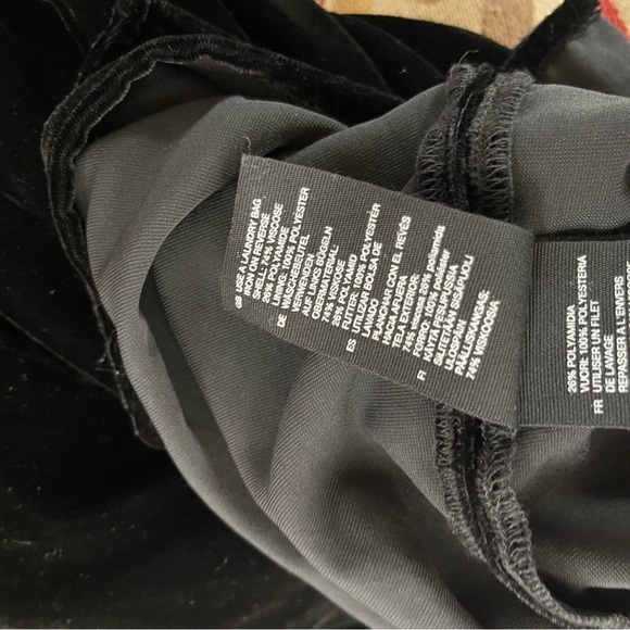 & Other Stories Velvet Thigh High Slit Midi Skirt In Black Women's Size US 10 - Picture 2 of 6